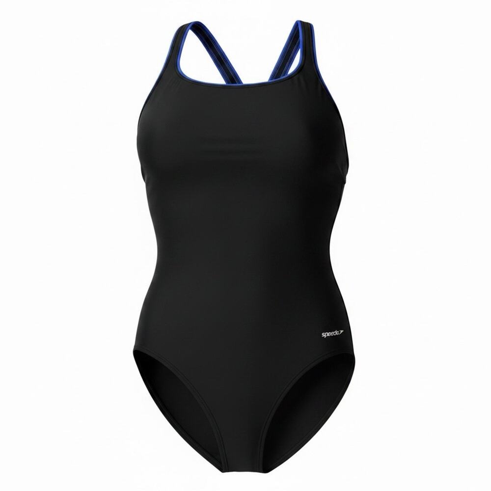 Speedo Womens Ultraback Conservative One Piece Swimsuit Powerflex Size 12